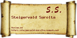 Steigervald Sarolta névjegykártya
