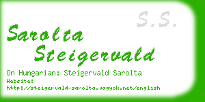 sarolta steigervald business card